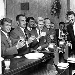 Jimmy Hill, manager of Coventry City Football Club, at "The Sky Blue"pub