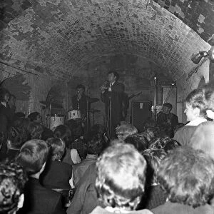 Jimmy Tarbuck comedian November 1963 appearing on stage at the Cavern Club in