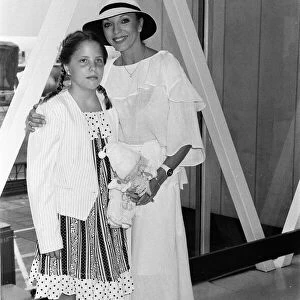 Joan Collins at LAP with her daughter Katy after a holiday in the South of France
