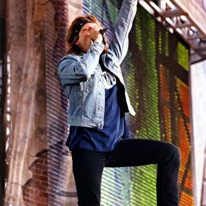John Bon Jovi performing at the Gateshead International Stadium. 27 / 06 / 95