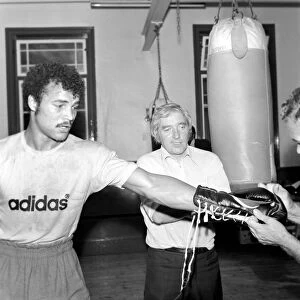 John Conteh (Boxer) in action training. August 1974 S74-4883-001