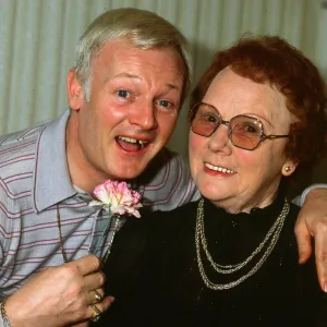 John Inman actor March 1983 with his mum mother