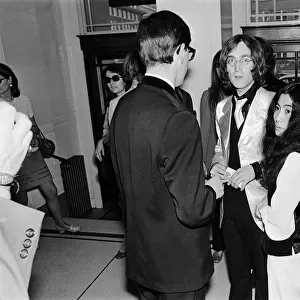John Lennon and Yoko Ono at Londons Old Vic Theatre to attend the opening night of