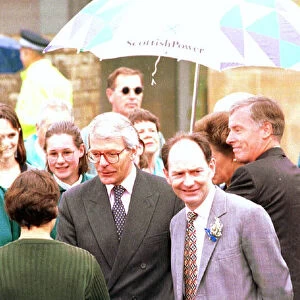 John Major with Michael Forsyth during a visit to St Andrews Scotland