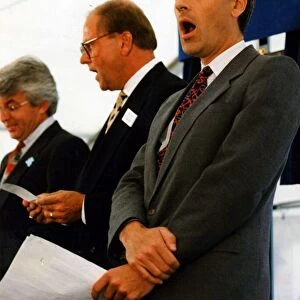 John Redwood, the Secretary of State for Wales pictured in good voice - 10th Sept 1993