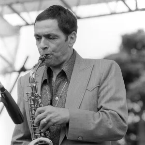 Johnny Dankworth saxophone Player at the Capital Radio Jazz Festival July 1981