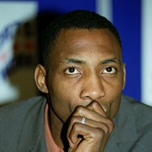 Johnny Nelson Boxing February 99 At press conference for his world title bib