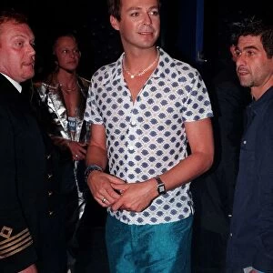 Julian Clary Comedian / TV Presenter August 1998 Arriving at Heaven nightclub in