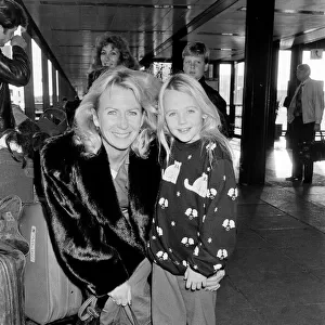 Juliet Mills and her daughter Melissa arrive at Gatwick Airport from Los Angeles for
