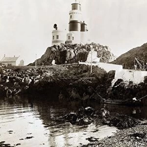 The keepers of the Skerries lighthouse take on provisions for Christmas from a Trinity