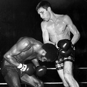 Ken Buchanan Scottish boxer. Beating Al Ford at Empire Pool, Wembley