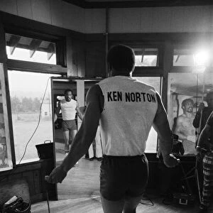 Ken Norton training at the Solar Gym ahead of his third title fight with Muhammad Ali