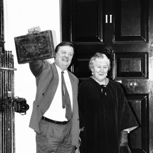 Kenneth Clarke MP and Conservative Chancellor of the Exchequer leaves 11 Downing Street