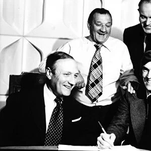 Kenny Dalglish signs for Liverpool for a British record fee of £440