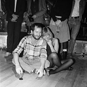 Kenny Everett and guest at the opening of The London Hippodrome nightclub