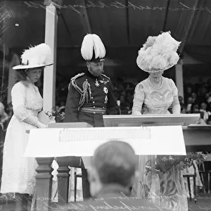 King George V Queen Mary Princess Mary and the Prince of Wales seen here during a Royal