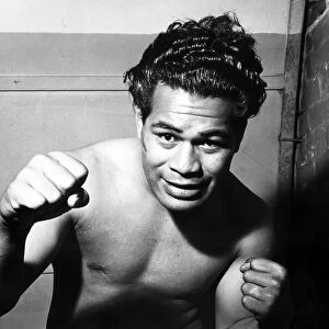 Kitione Lave 21years old Tongan heavyweight boxer Sept 1958