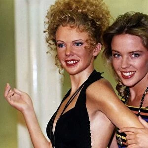 Kylie Minogue at the Waxworks to see her double August 1989