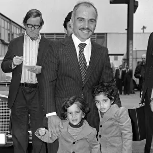L. A. P. King Hussein of Jordan and children. April 1977 77-02171