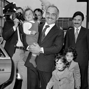 L. A. P. King Hussein of Jordan and children. April 1977 77-02171-001