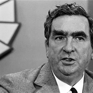 Labour Party Press Conference held at Transport House. Denis Healey