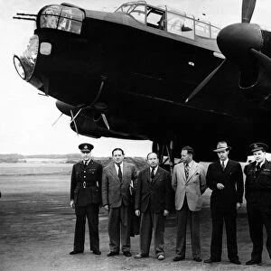 A Lancaster aircraft flown across the Atlantic to "show the flag"