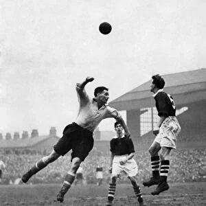 Leading lights at Turf Moor-Liddell of Liverpool who had moved into the centre forward