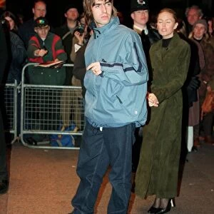 Liam Gallagher Singer September 98 Arriving for a film premiere with hus wife