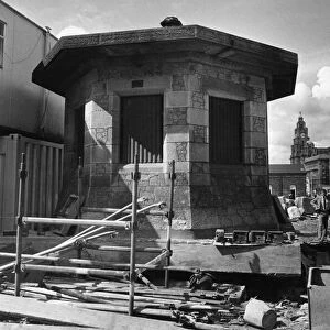 Liverpool Albert Dock re-development 1st August 1983. The Gate Hut waits to be