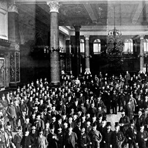 The Liverpool Cotton Exchange in 1896 - when the majority of members wore top hats