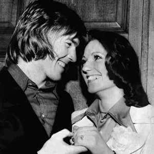 Liverpool footballer Kenny Dalglish with his wife Marina Harkins May 1974