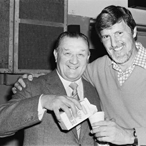Liverpool manager Bob Paisley with BBC television presenter Jimmy Hill at