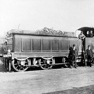 London Northwestern Locomotive 0-6-0 number 147 stationed at Crewe. Circa 1896