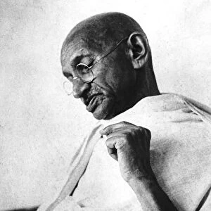Mahatma Gandhi seen here aged 77 years old Circa 1936