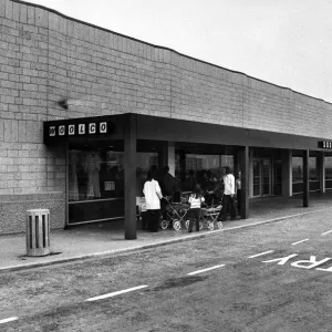 The main entrance of the new Woolco store at Washington New Town has electrically