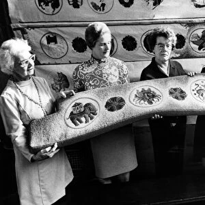 Manchester Cathedral Ladies Embroidery Group, (l-r) Jessie Townson, Rose Horrocks