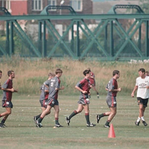 Manchester United in training. 21st August 1995