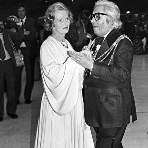 Margaret Thatcher dancing with Mayor of Brighton at Conservative party conference