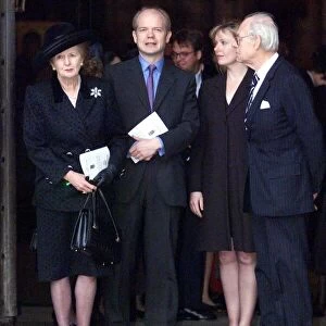 Margaret Thatcher with husband Denis January 1999