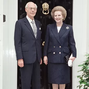 Margaret Thatcher, pictured with her husband Denis, leaving for first day in House of