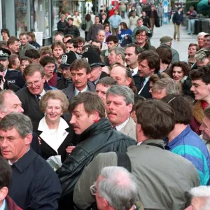 MARGARET THATCHER DURING VISIT TO SOUTHAMPTON - 14 / 03 / 1992