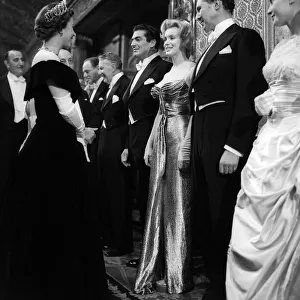 Marilyn Monroe October 1956 meets Queen Elizabeth II at the Royal Film Show