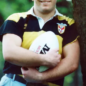 Mark Davis, Rugby player for Newport RFC. February 1993