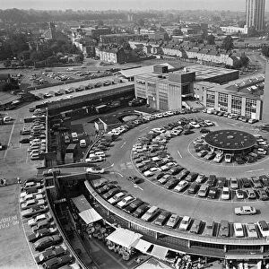 The Market roof car park in Coventry full of shoppers cars. 30th August 1985