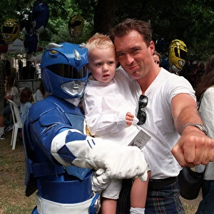 Martin Kemp of Spandau Ballet fame with his two year old son Roman pictured with a Power