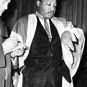 Martin Luther King, American Civil Rights leader getting an Honoraray Degree of Doctor of