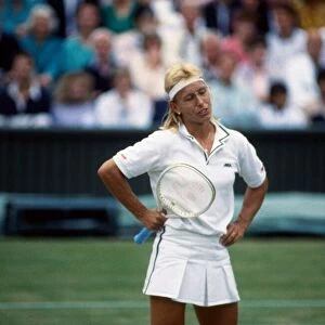 Martina Navratilova standing hands on hips July 1989