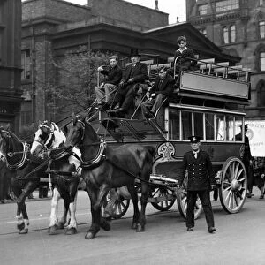 May Day and Victory Parade in Manchester. A corporation horse drawn coach was in