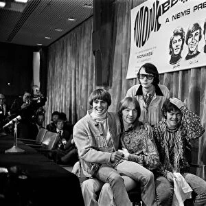 Members of the 1960s pop group The Monkees Davy Jones, Mickey Dolenz
