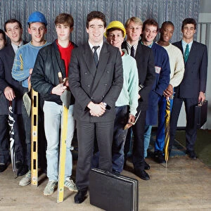 Members of Sutton United football club dressed in their everyday work clothes